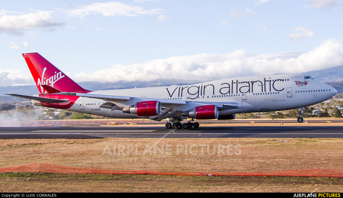 Virgin Atlantic G-VROM aircraft at San Jose - Juan Santamaría Intl