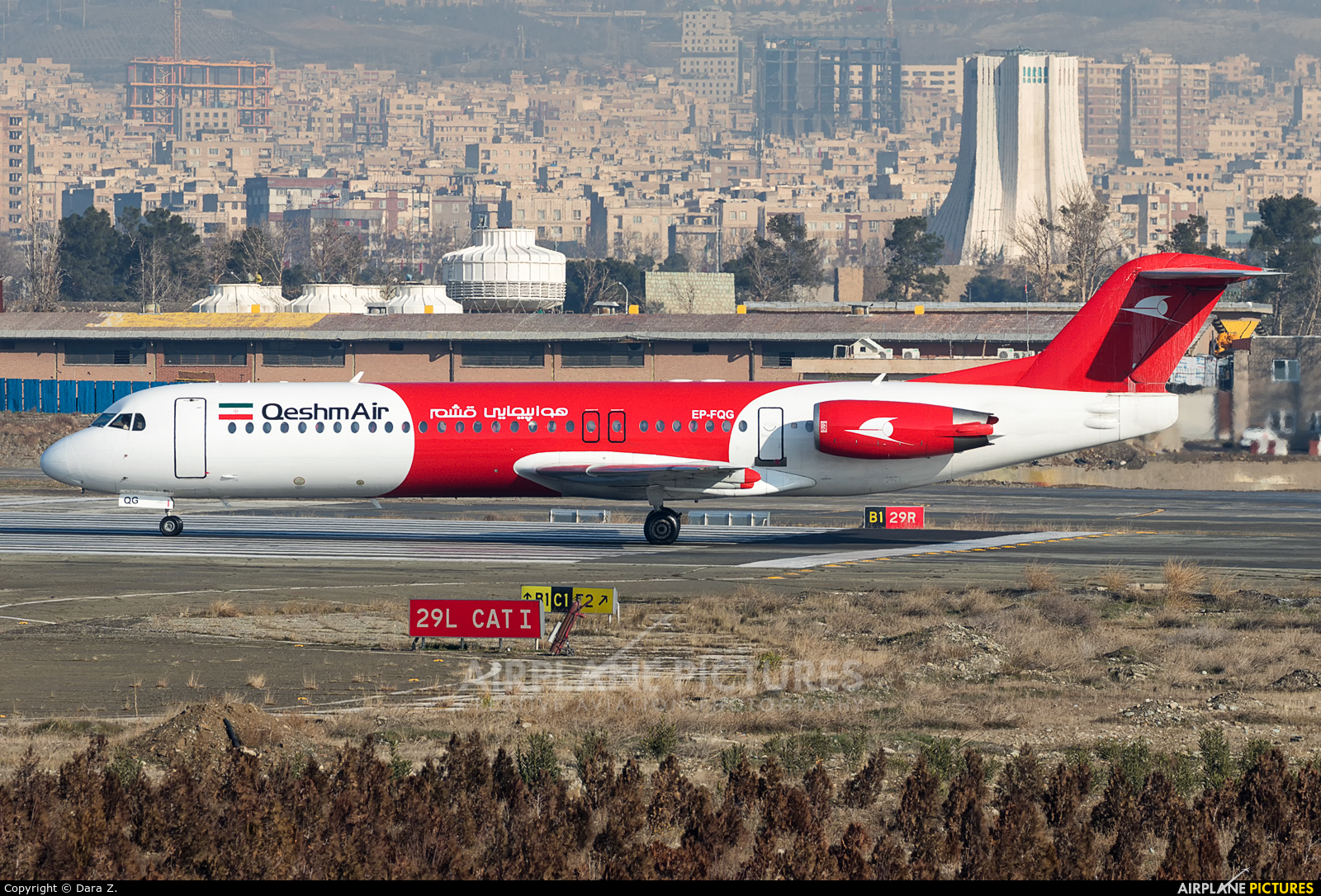 Qeshm Airlines EP-FQG aircraft at Tehran - Mehrabad Intl