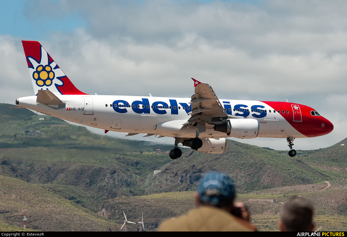 Edelweiss HB-IHZ aircraft at Aeropuerto de Gran Canaria