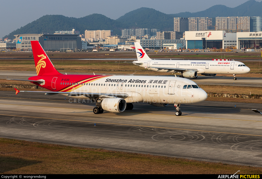 Shenzhen Airlines B-6351 aircraft at Shenzhen Bao