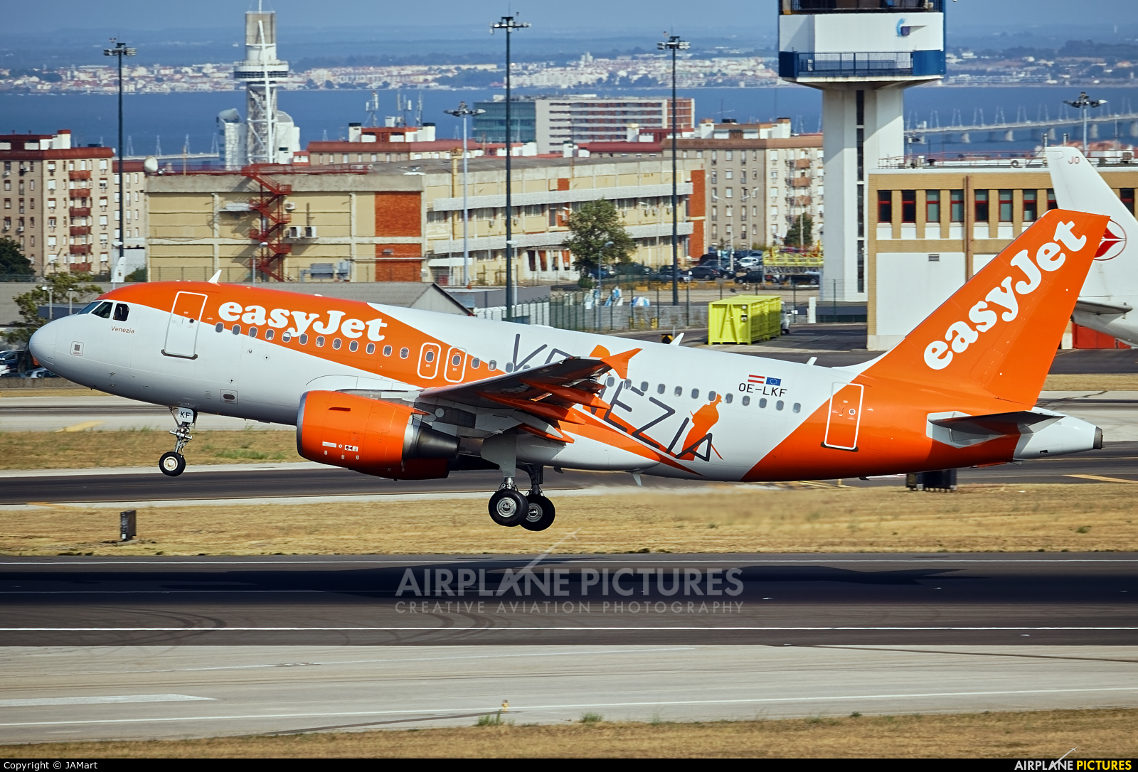 easyJet Europe OE-LKF aircraft at Lisbon