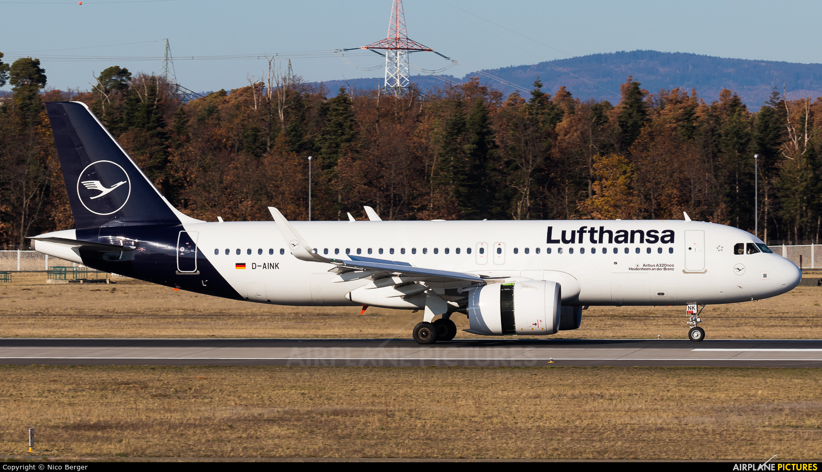 Lufthansa D-AINK aircraft at Frankfurt