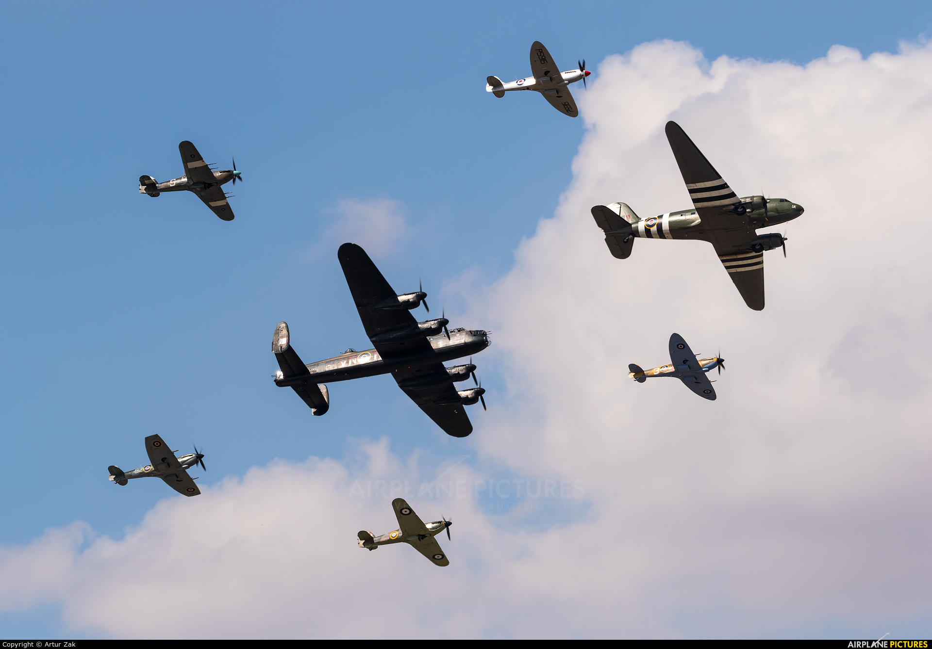 Royal Air Force "Battle of Britain Memorial Flight" ZA947 aircraft at Fairford