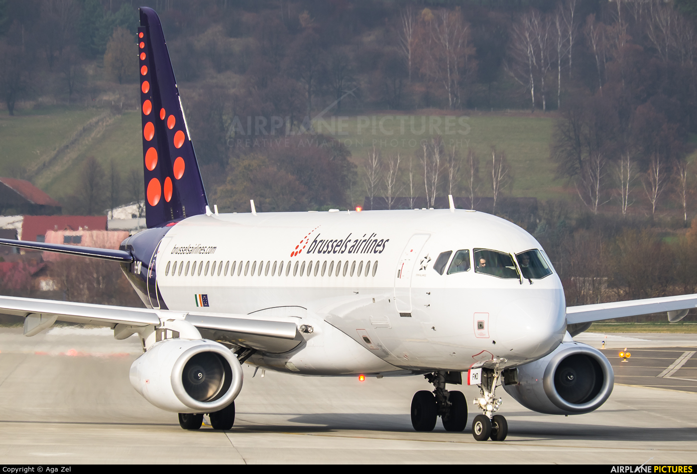 Brussels Airlines EI-FWD aircraft at Kraków - John Paul II Intl