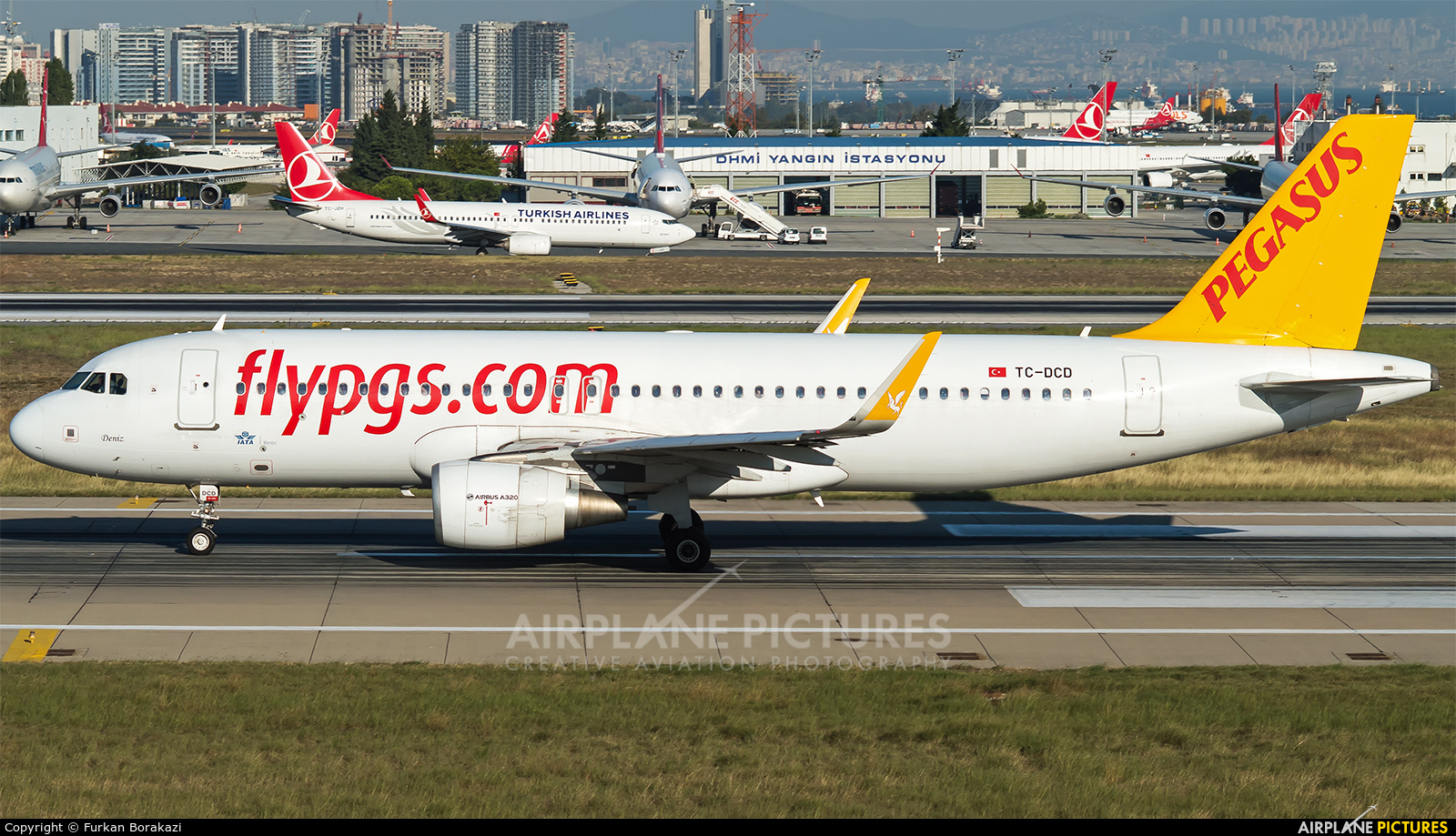 Pegasus TC-DCD aircraft at Istanbul - Ataturk