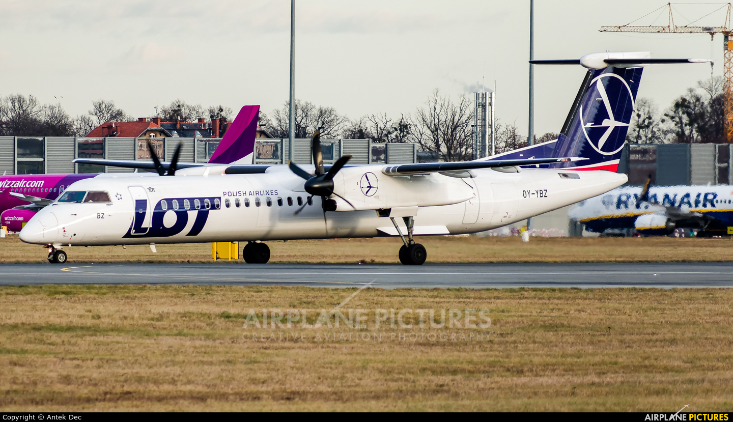 LOT - Polish Airlines OY-YBZ aircraft at Wrocław - Copernicus