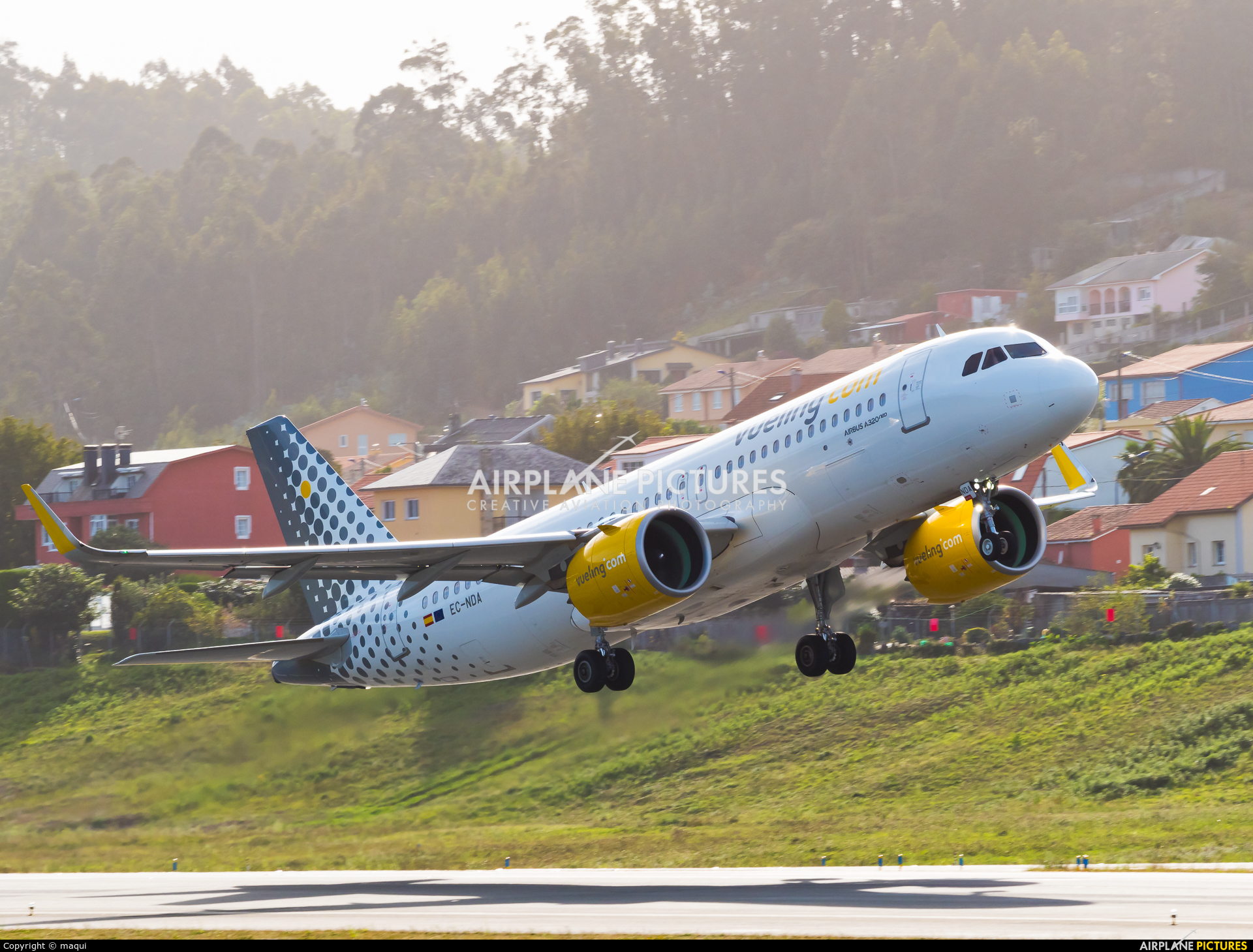 Vueling Airlines EC-NDA aircraft at La Coruña