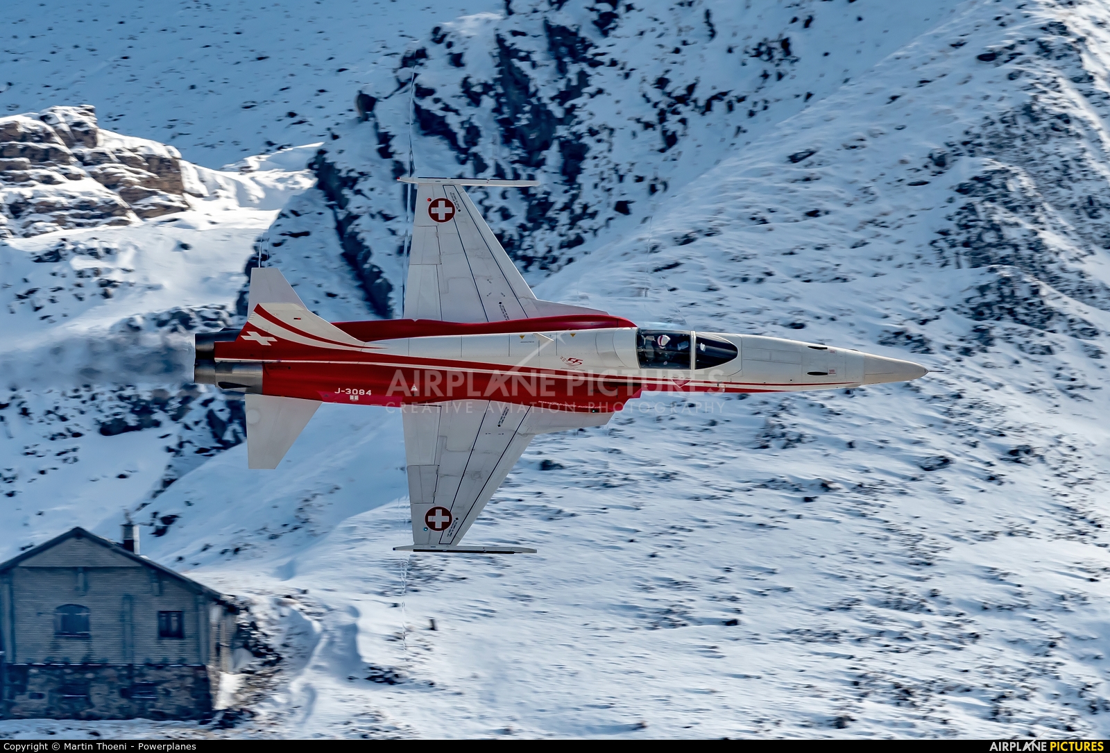 Switzerland - Air Force:  Patrouille de Suisse J-3084 aircraft at Axalp - Ebenfluh Range