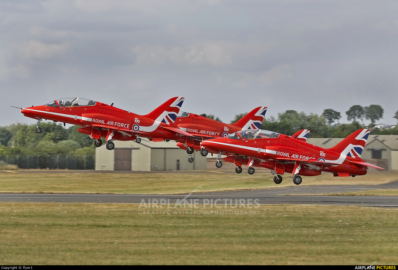 Royal Air Force "Red Arrows" XX244 aircraft at Fairford