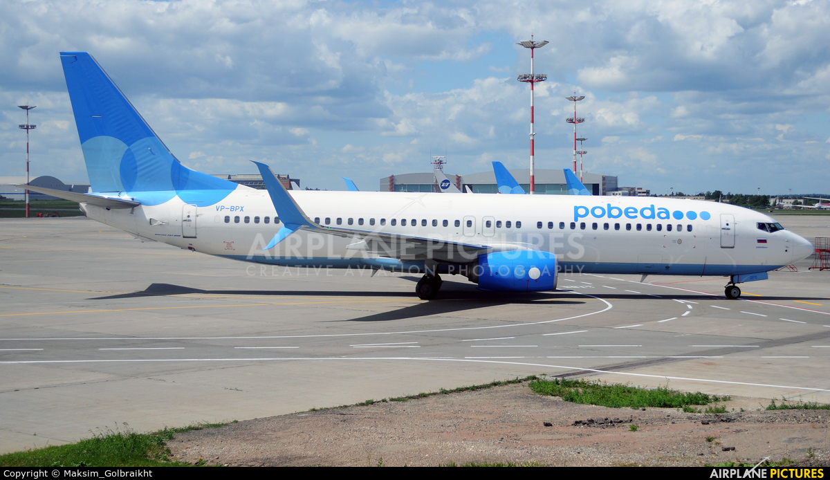 Pobeda VP-BPX aircraft at Moscow - Vnukovo