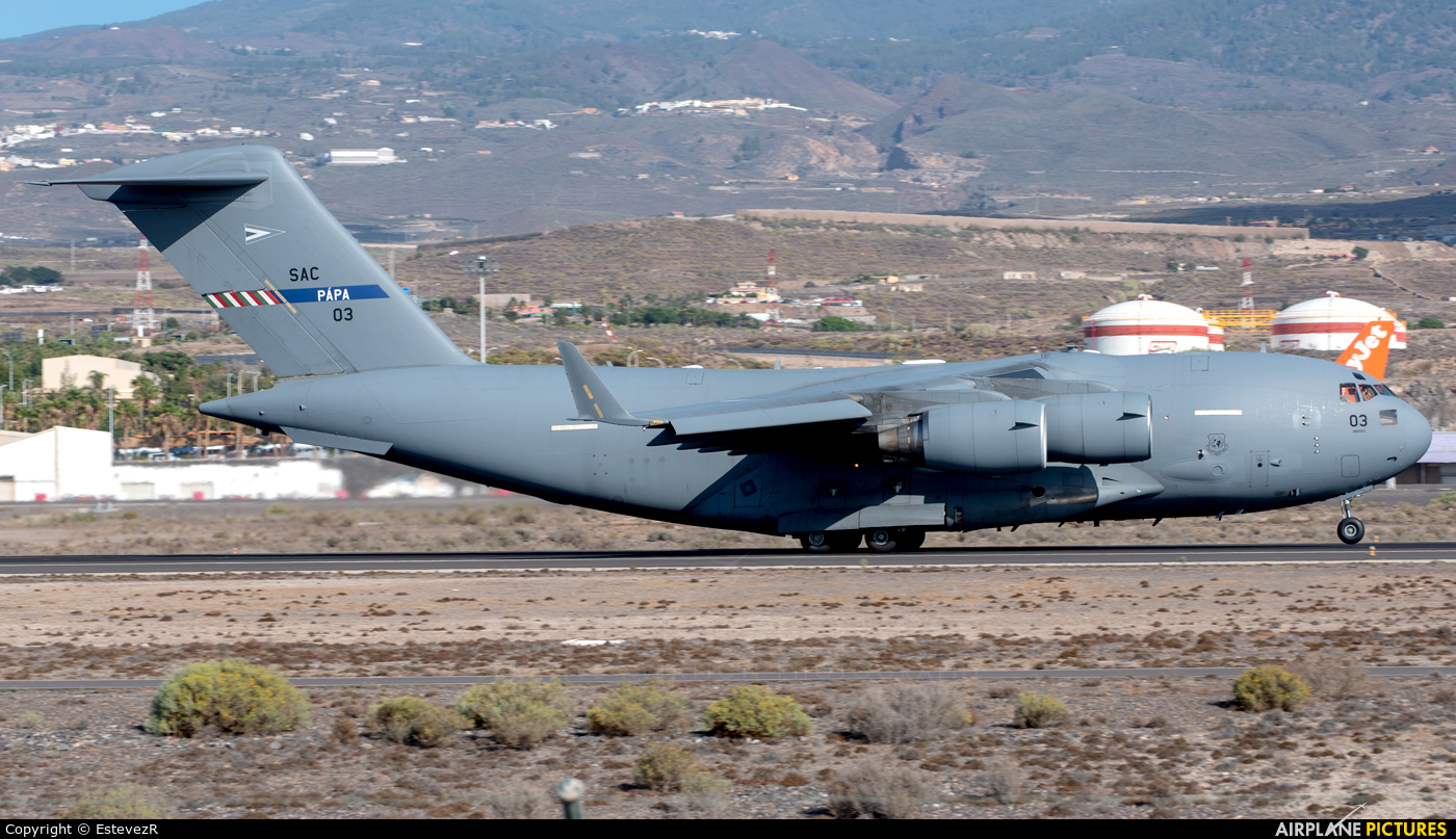 Strategic Airlift Capability NATO 08-0003 aircraft at Tenerife Sur - Reina Sofia
