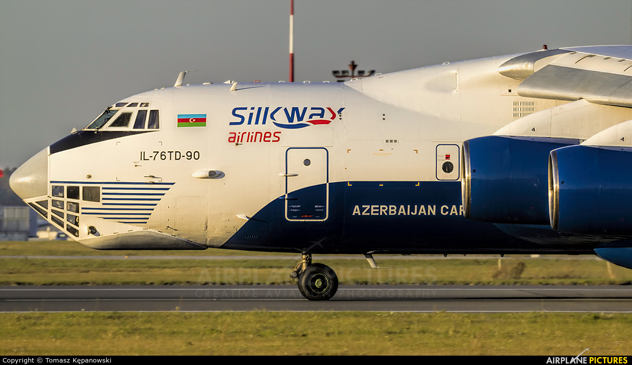 Silk Way Airlines 4K-AZ100 aircraft at Rzeszów-Jasionka 
