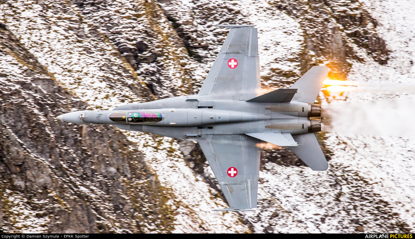 Switzerland - Air Force J-5024 aircraft at Axalp - Ebenfluh Range