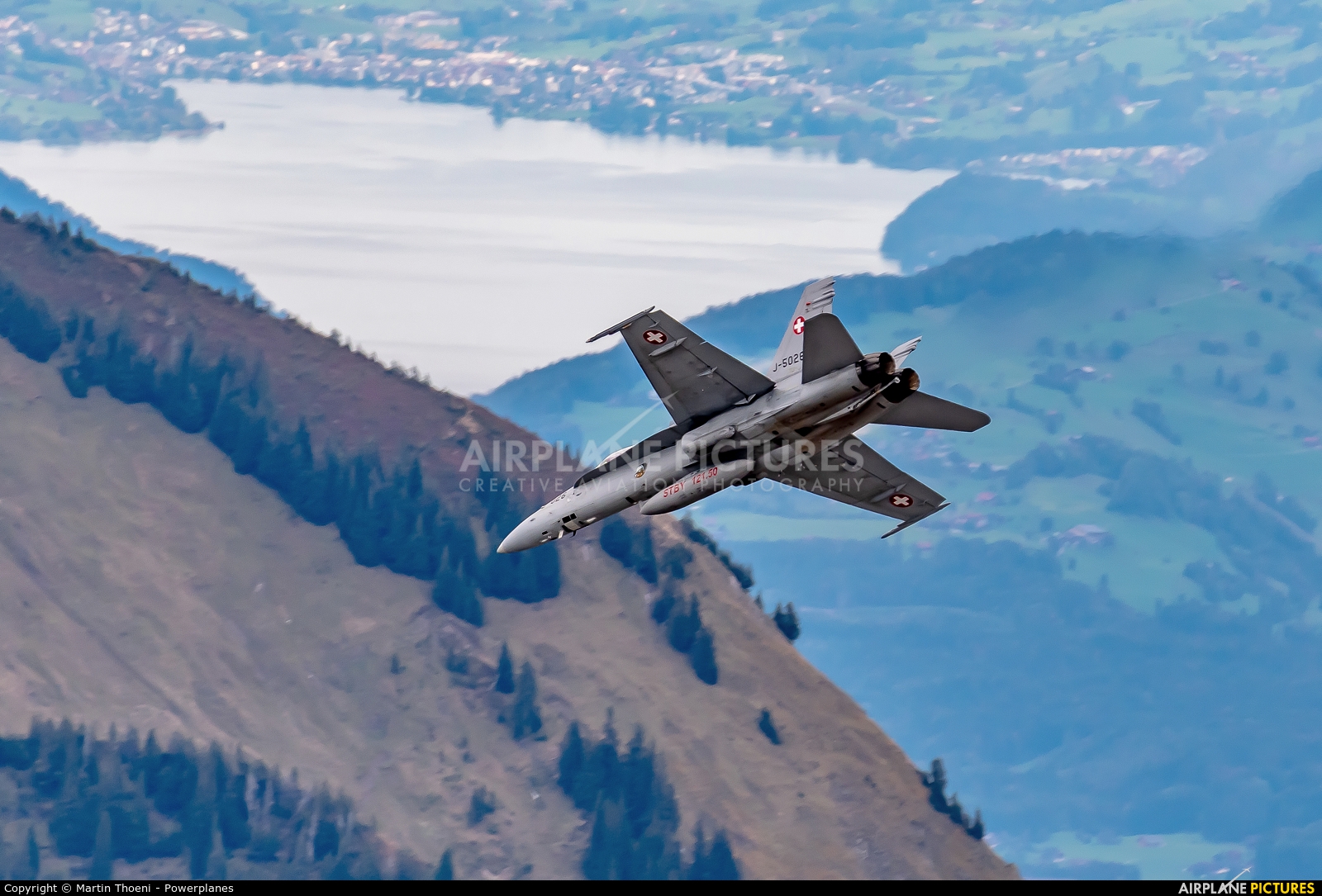 Switzerland - Air Force J-5026 aircraft at Axalp - Ebenfluh Range