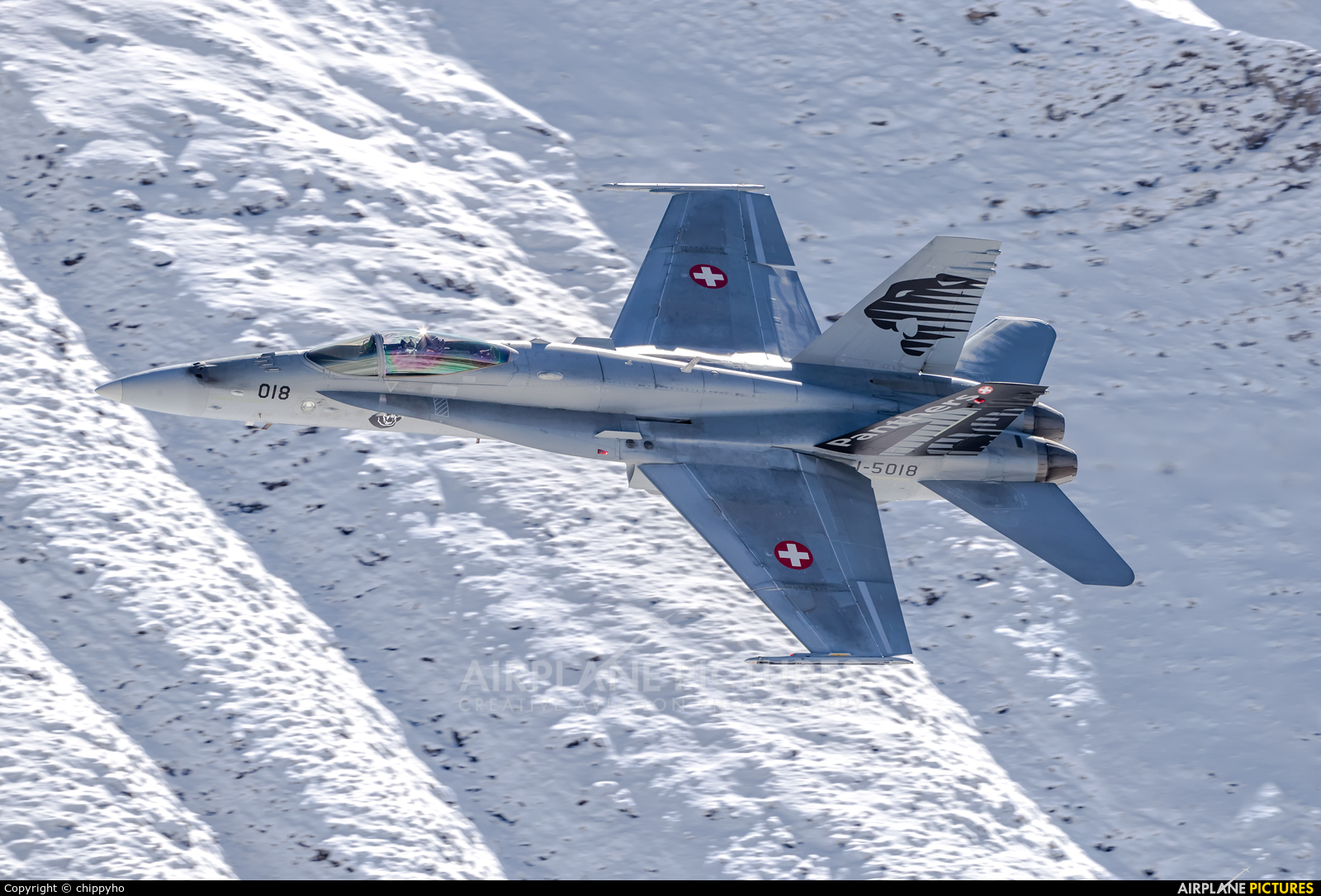 Switzerland - Air Force J-5018 aircraft at Axalp - Ebenfluh Range