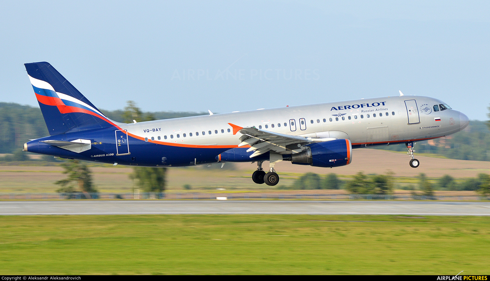 Aeroflot VQ-BAY aircraft at Minsk Intl