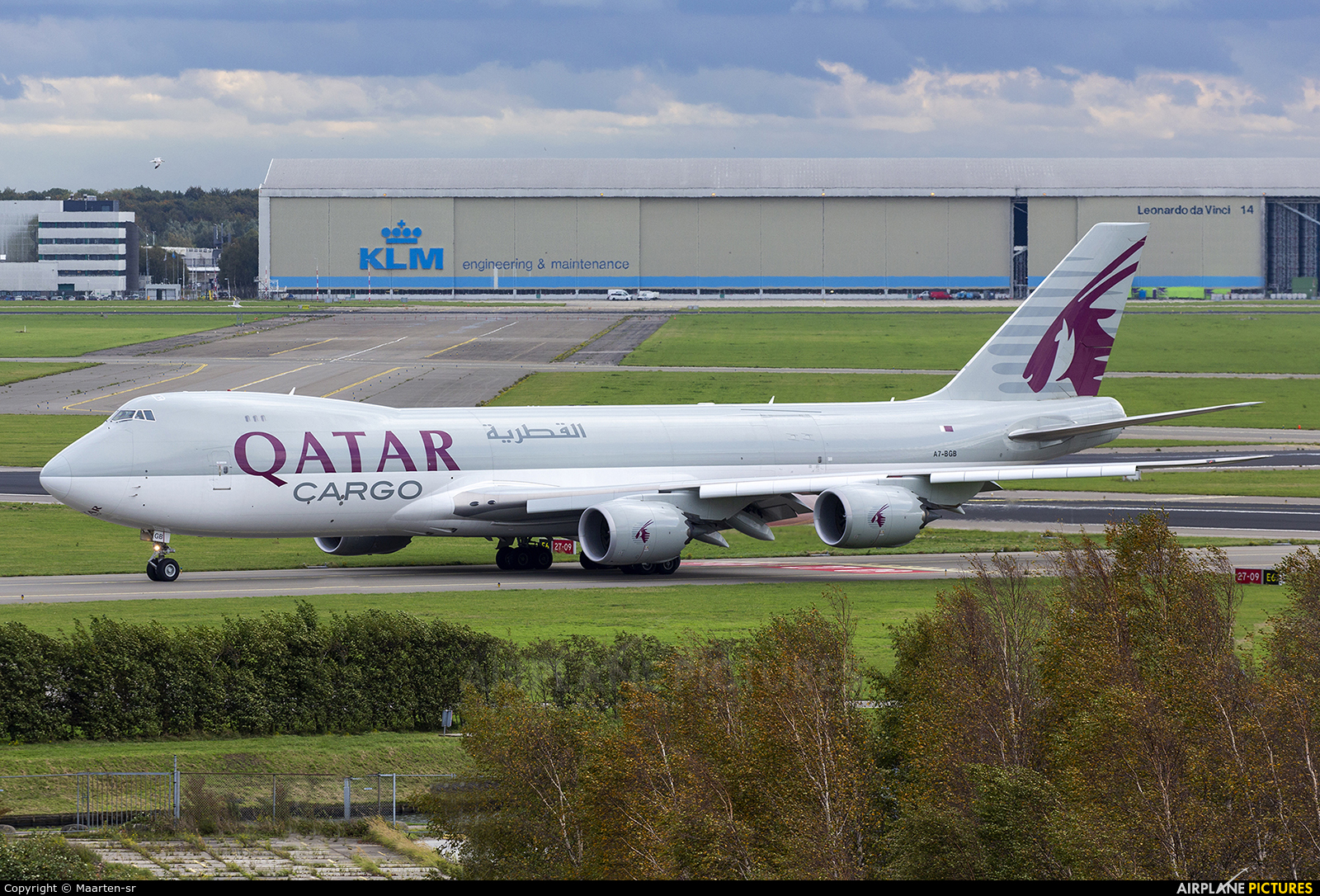 Qatar Airways Cargo A7-BGB aircraft at Amsterdam - Schiphol