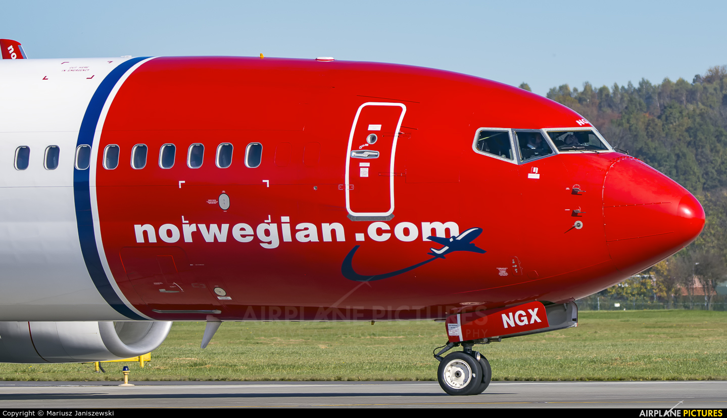 Norwegian Air Shuttle LN-NGX aircraft at Kraków - John Paul II Intl