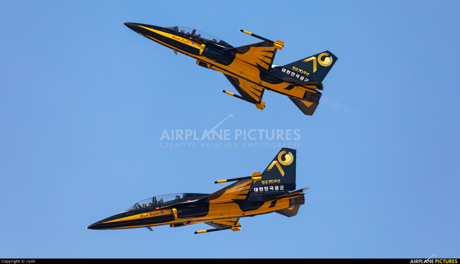 Korea (South) - Air Force: Black Eagles 10-0055 aircraft at Seongnam AB