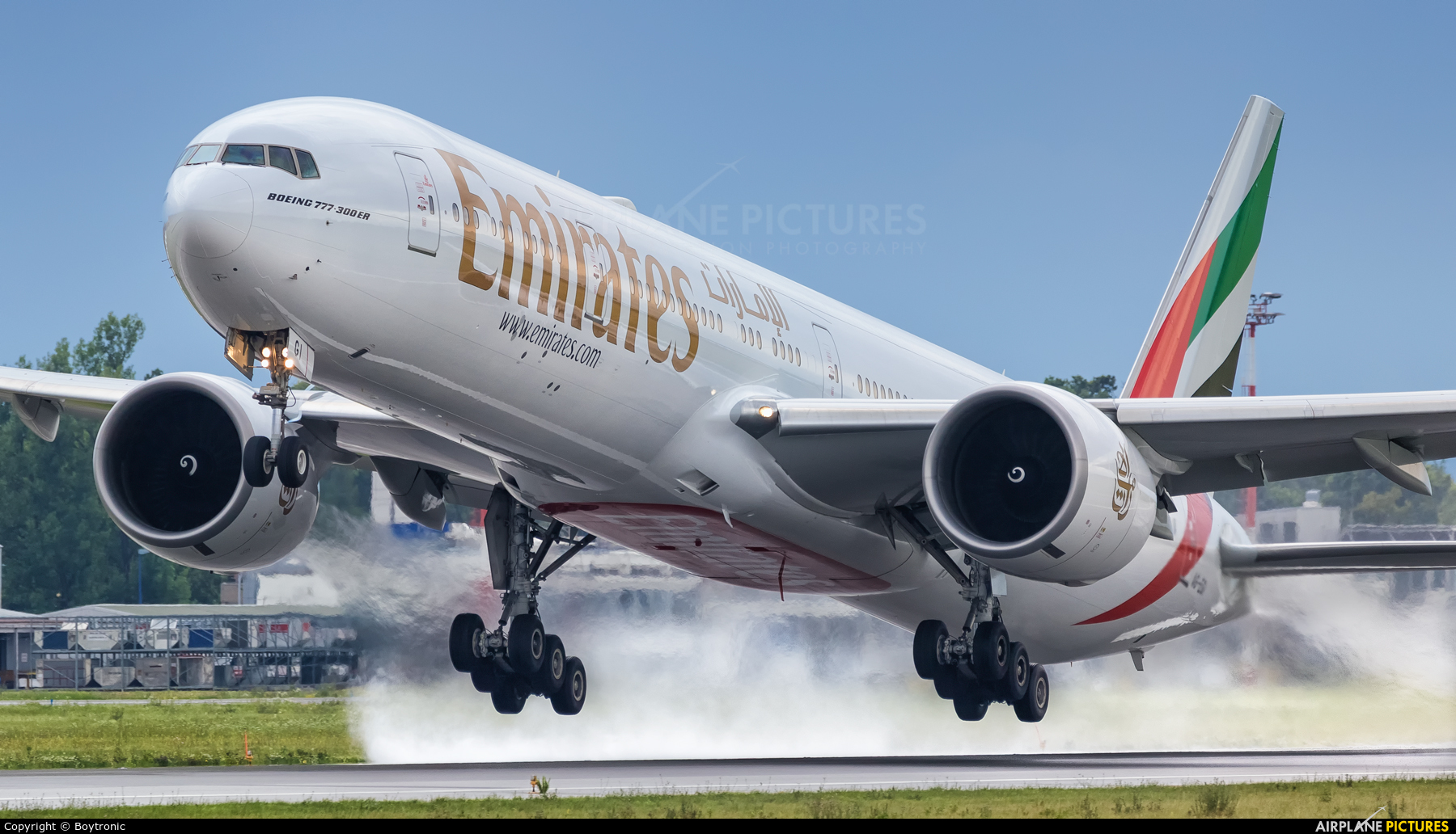 Emirates Airlines A6-EGI aircraft at Zagreb