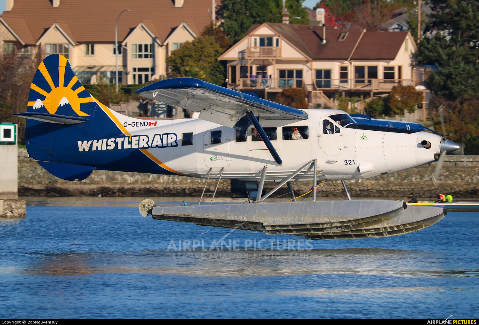Whistler Air C-GEND aircraft at Victoria Harbour, BC