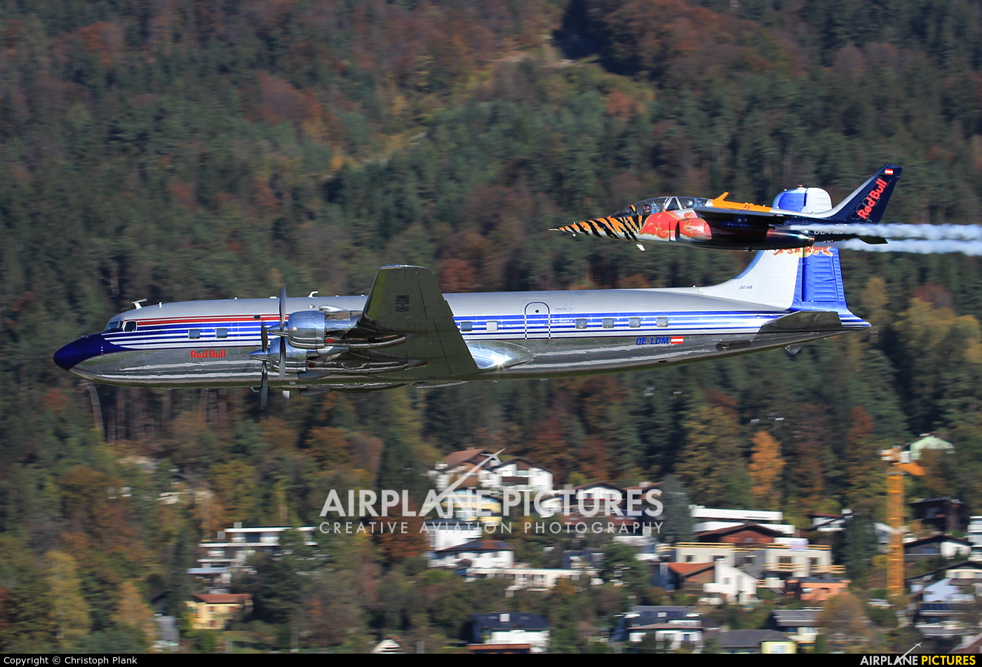 Red Bull OE-LDM aircraft at Innsbruck