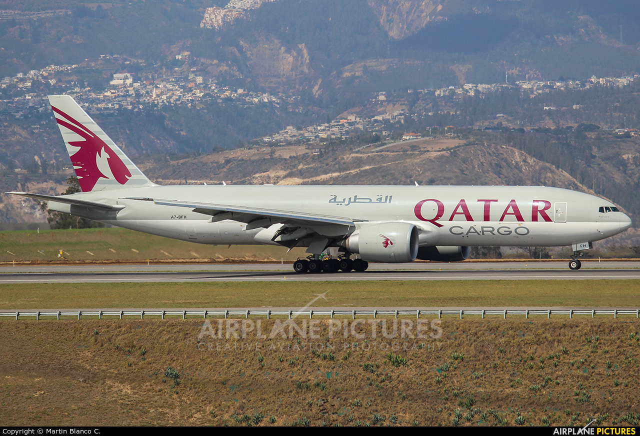 Qatar Airways Cargo A7-BFH aircraft at Quito - Mariscal Sucre
