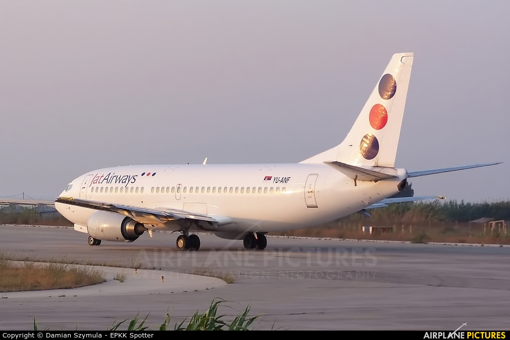 JAT Airways YU-ANF aircraft at Rhodes - Diagoras