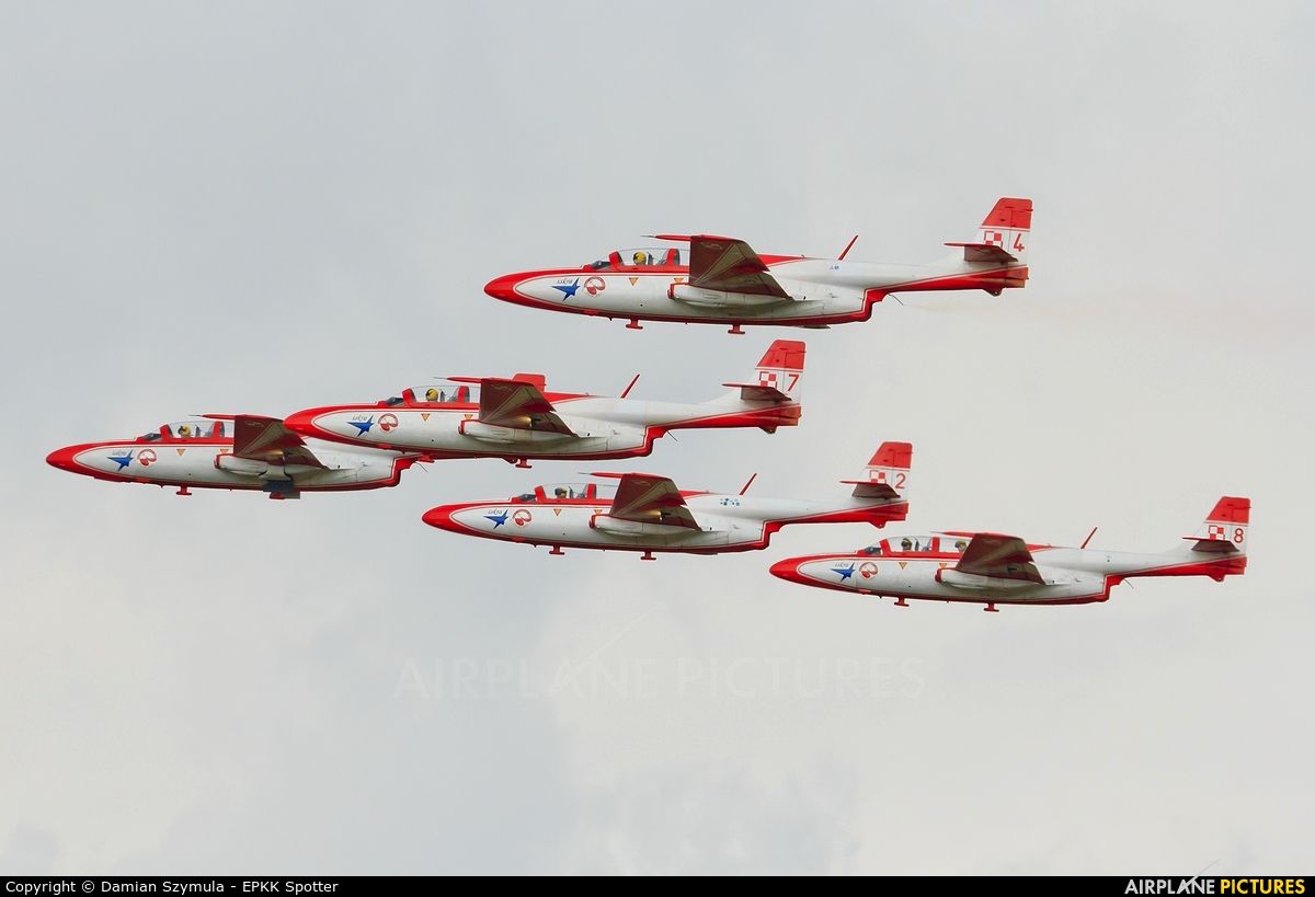 Poland - Air Force: White & Red Iskras 1708 aircraft at Kraków - John Paul II Intl