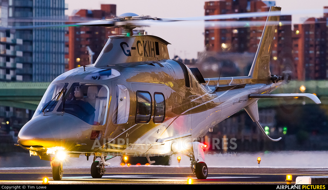 Private G-CKIH aircraft at London Heliport