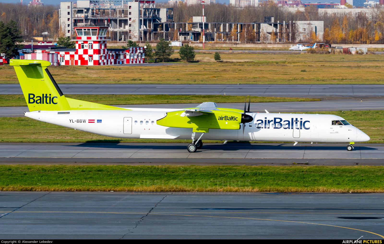 Air Baltic YL-BBW aircraft at St. Petersburg - Pulkovo