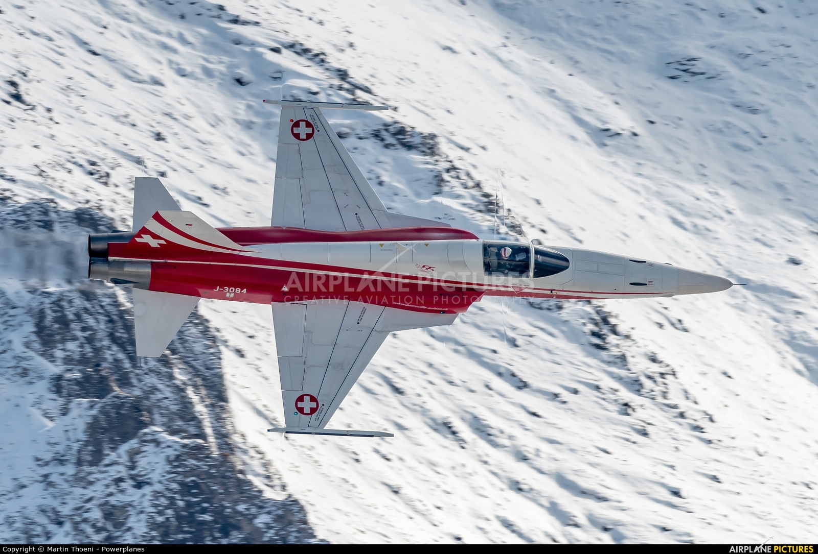 Switzerland - Air Force: Patrouille Suisse J-3084 aircraft at Axalp - Ebenfluh Range