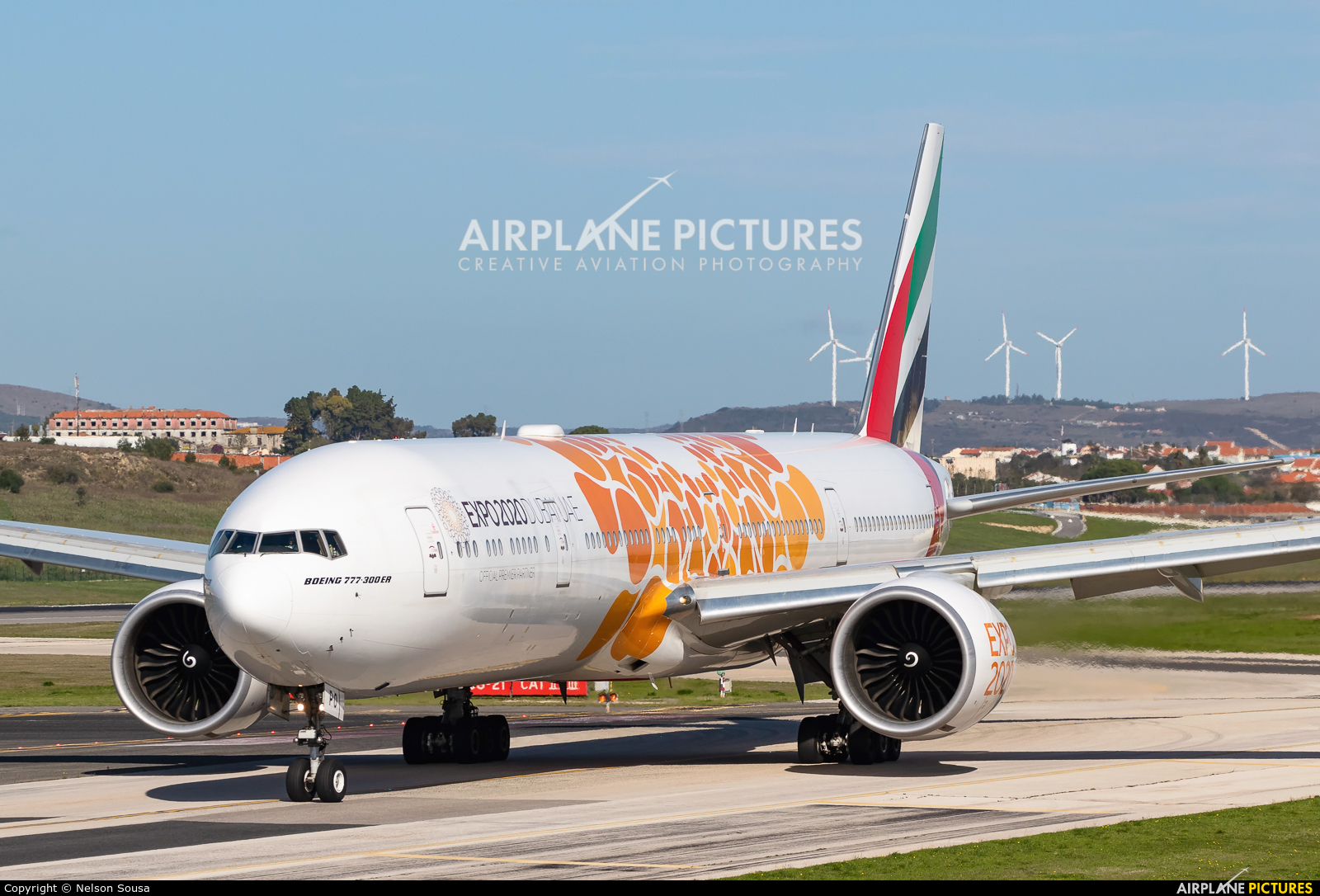 Emirates Airlines A6-EPO aircraft at Lisbon