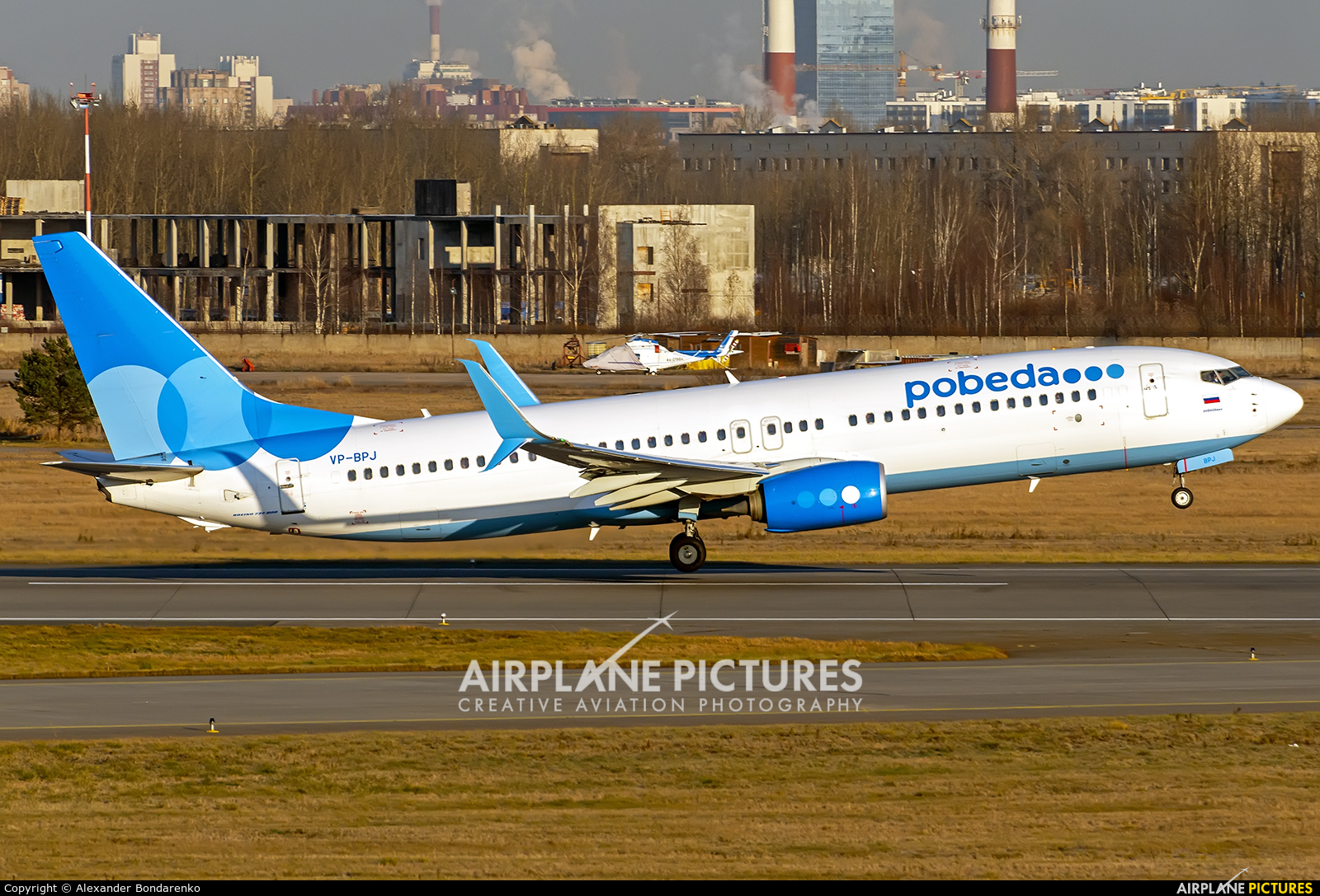 Pobeda VP-BPJ aircraft at St. Petersburg - Pulkovo