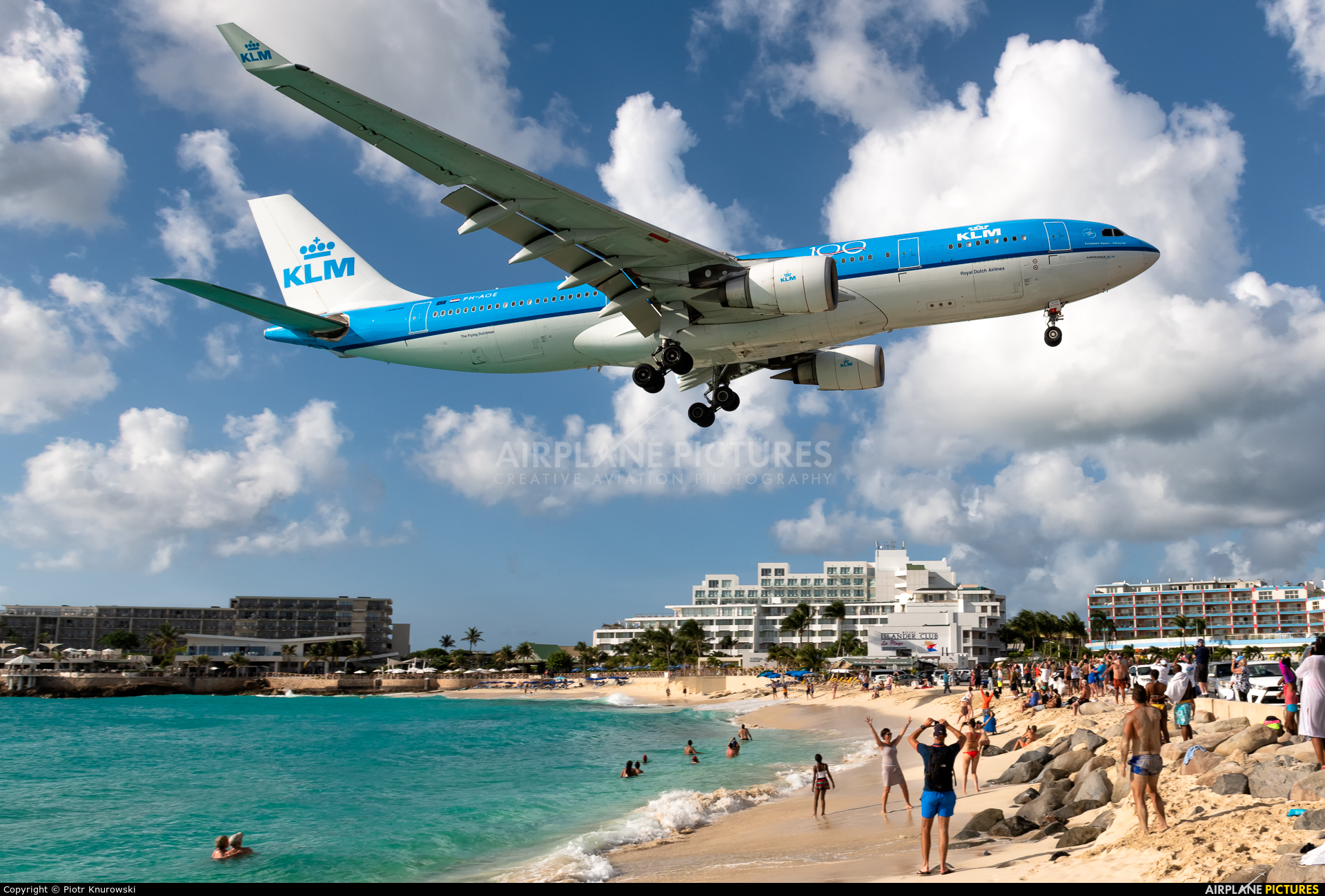 KLM PH-AOE aircraft at Sint Maarten - Princess Juliana Intl