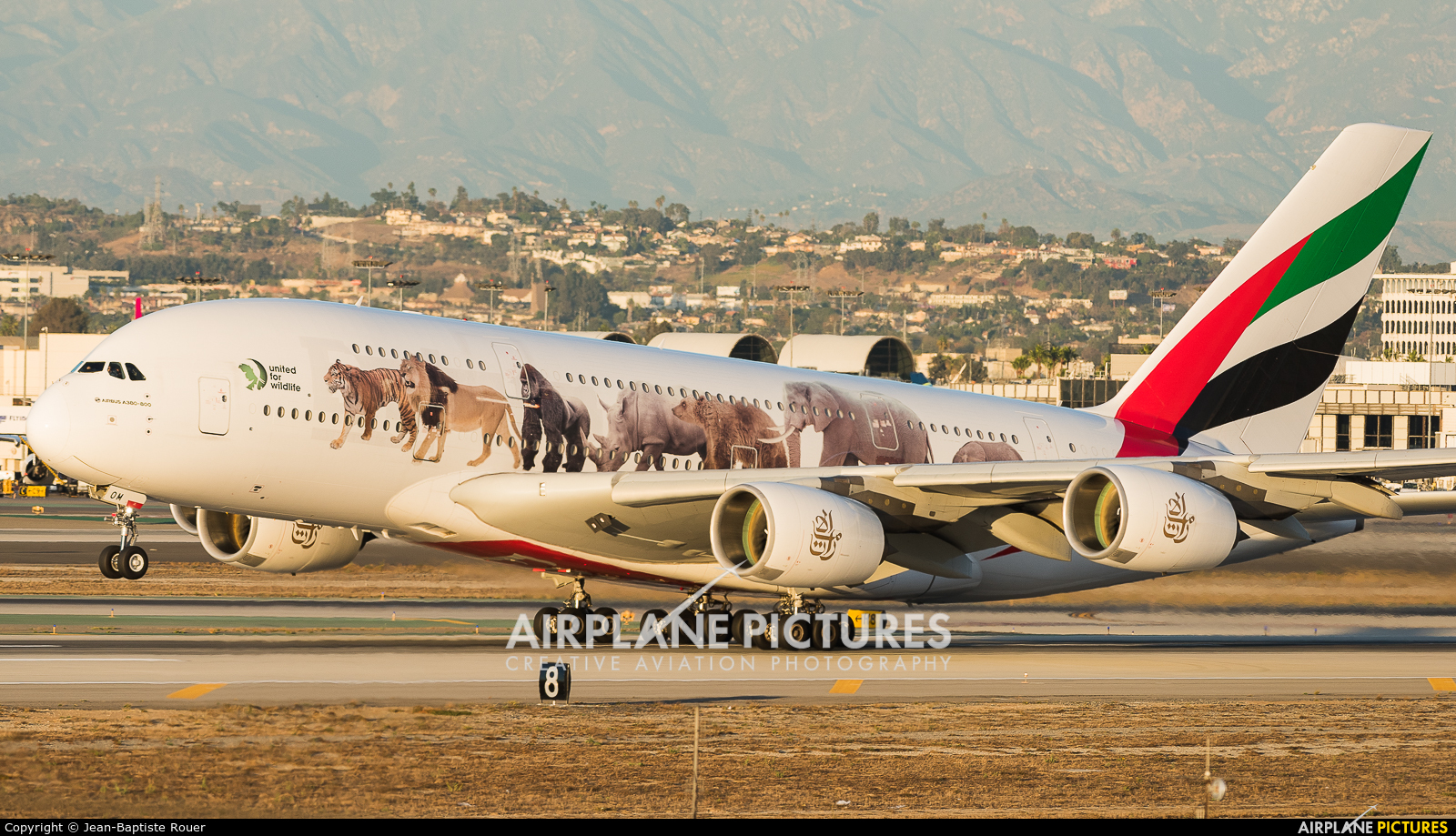 Emirates Airlines A6-EOM aircraft at Los Angeles Intl