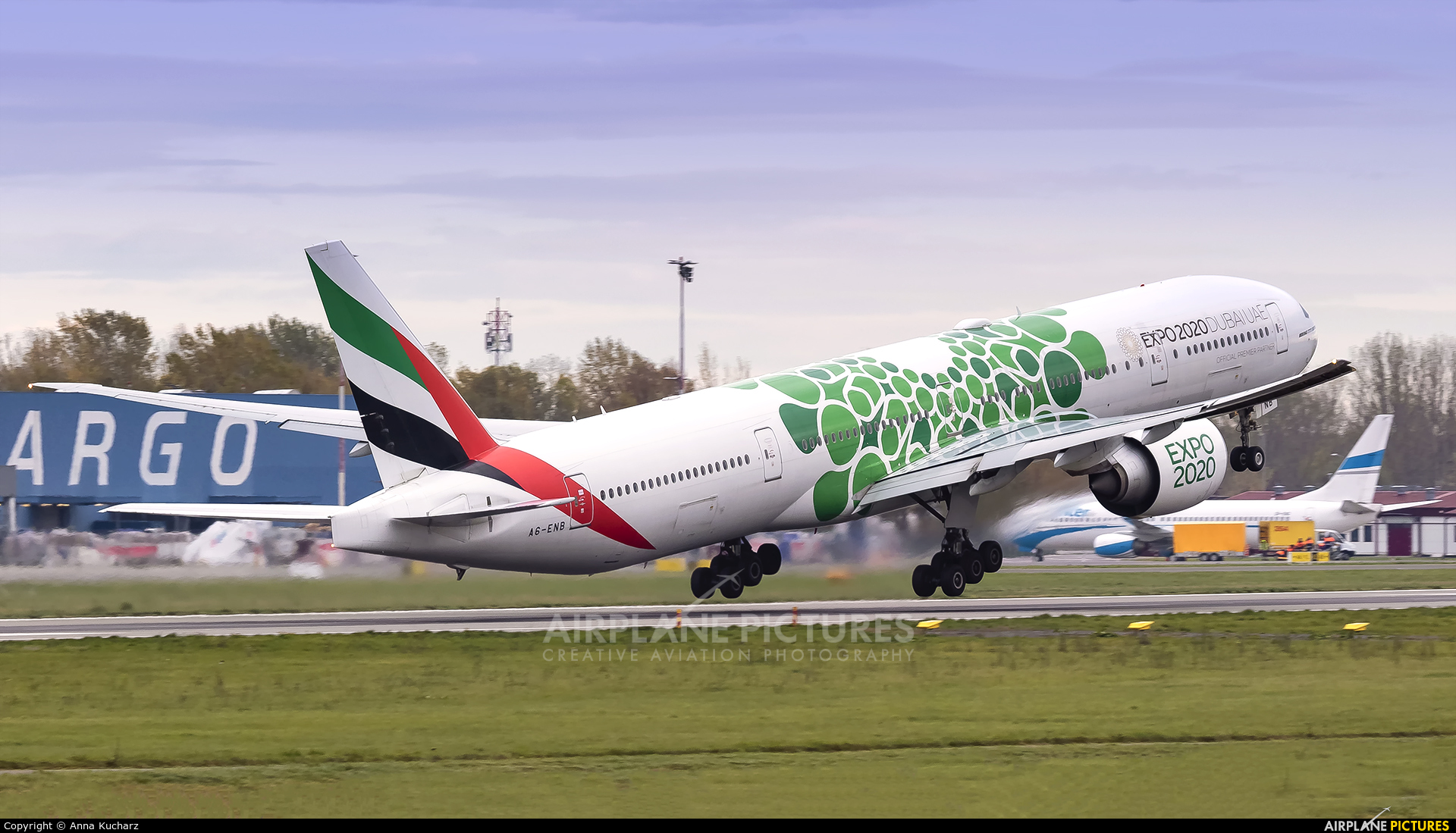 Emirates Airlines A6-ENB aircraft at Warsaw - Frederic Chopin