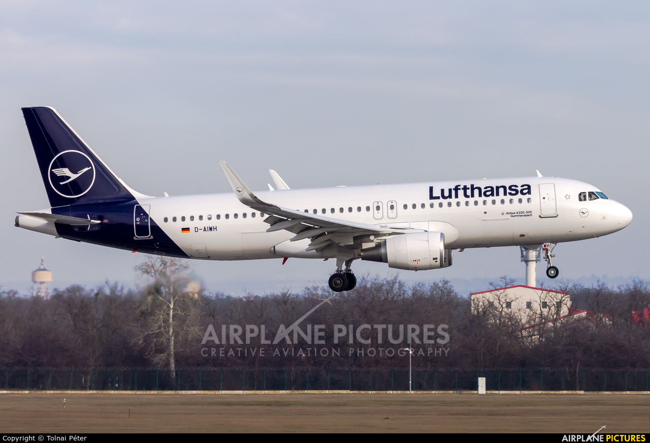 Lufthansa D-AIWH aircraft at Budapest Ferenc Liszt International Airport