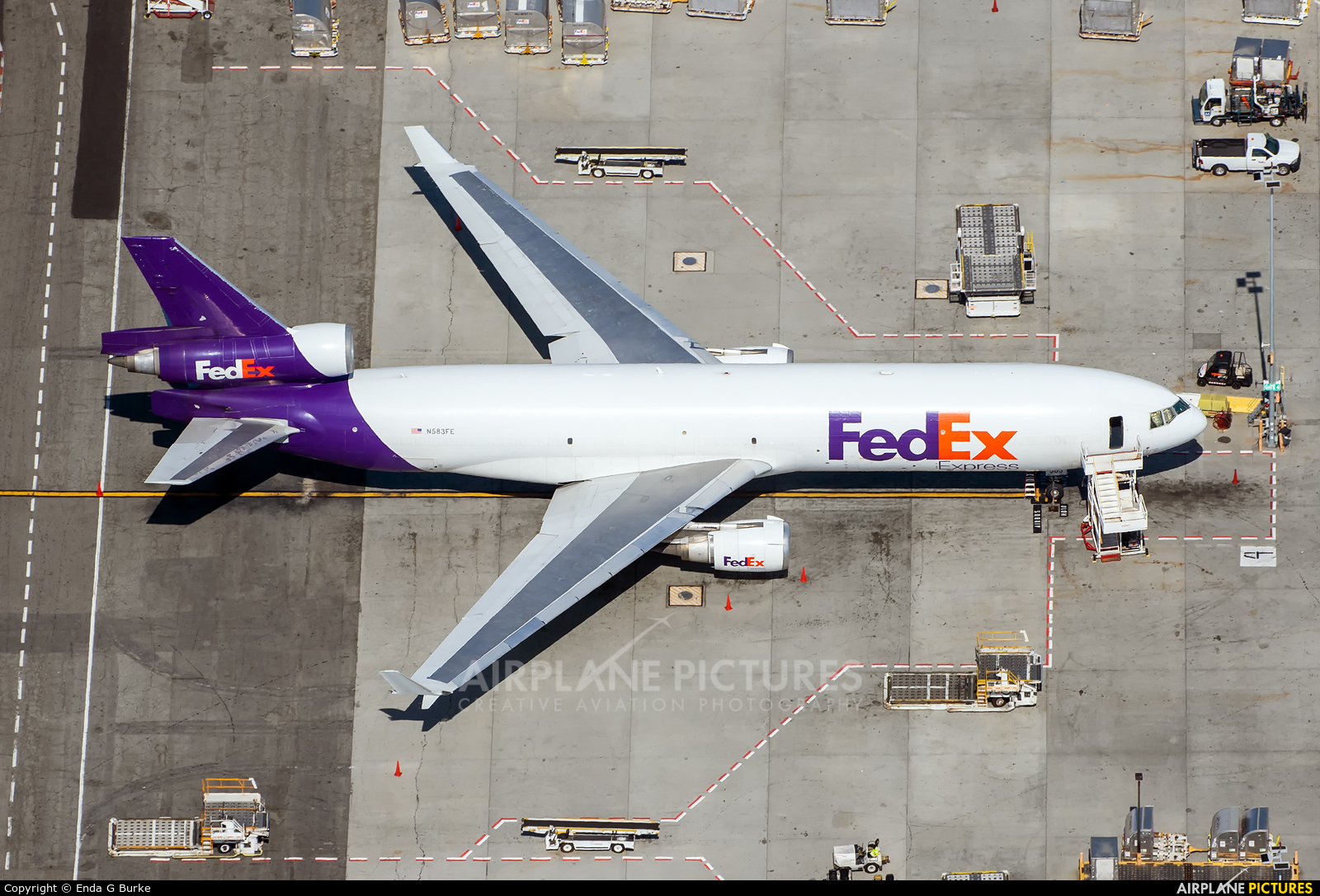 FedEx Federal Express N583FE aircraft at Los Angeles Intl
