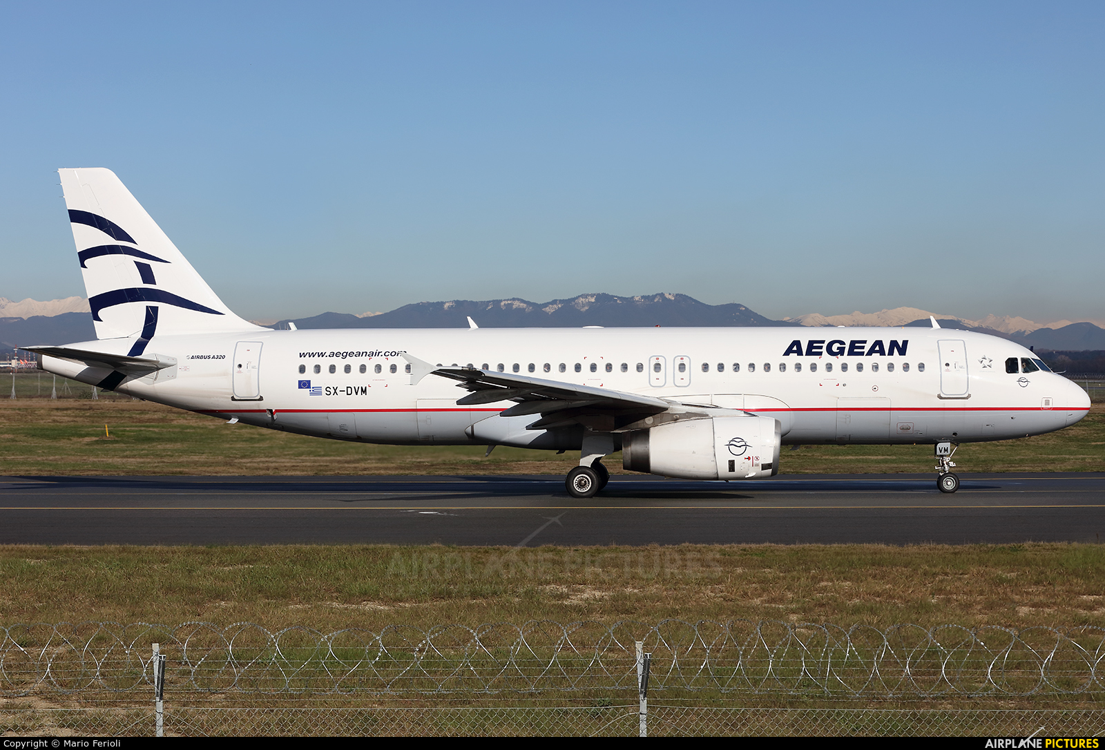 Aegean Airlines SX-DVM aircraft at Milan - Malpensa
