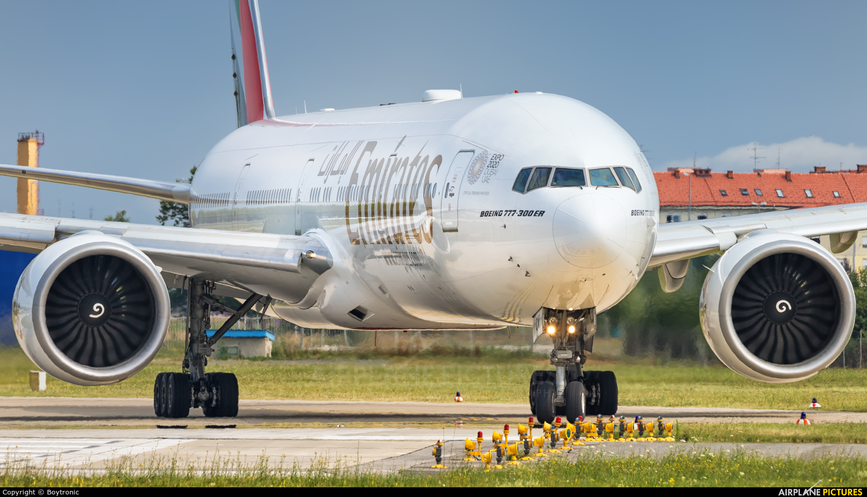 Emirates Airlines A6-ECV aircraft at Zagreb