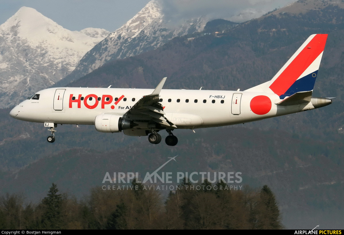 Air France - Hop! F-HBXJ aircraft at Ljubljana - Brnik