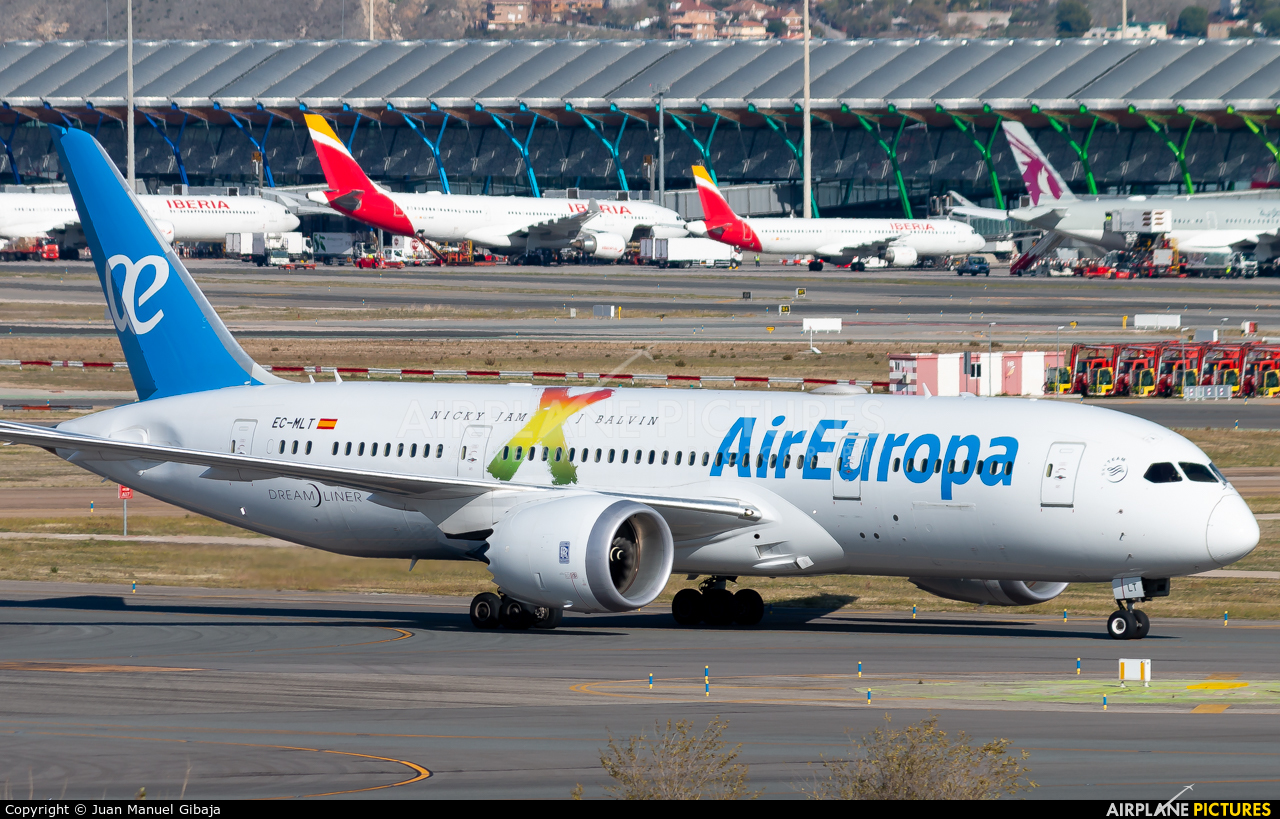 Air Europa EC-MLT aircraft at Madrid - Barajas
