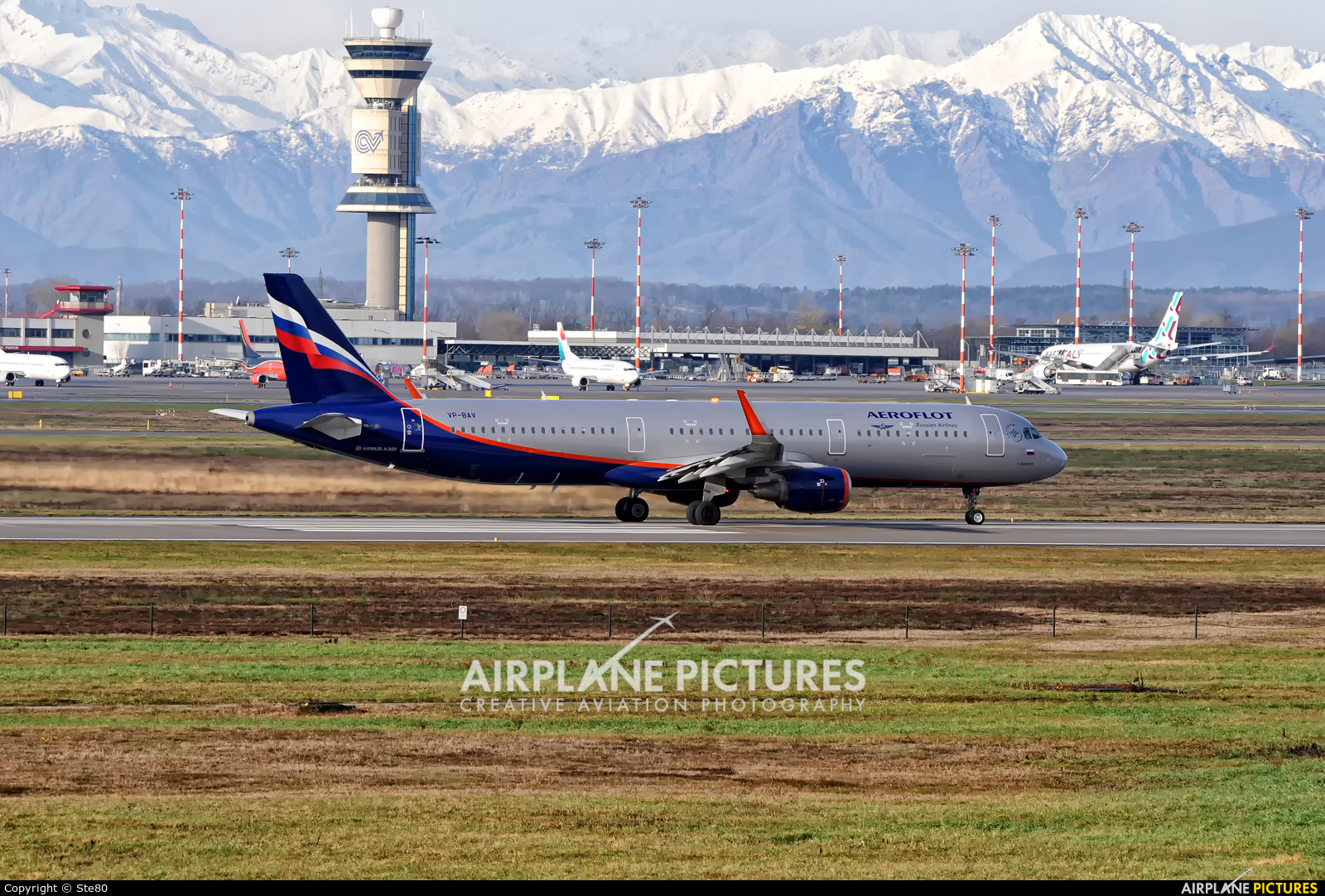 Aeroflot VP-BAV aircraft at Milan - Malpensa