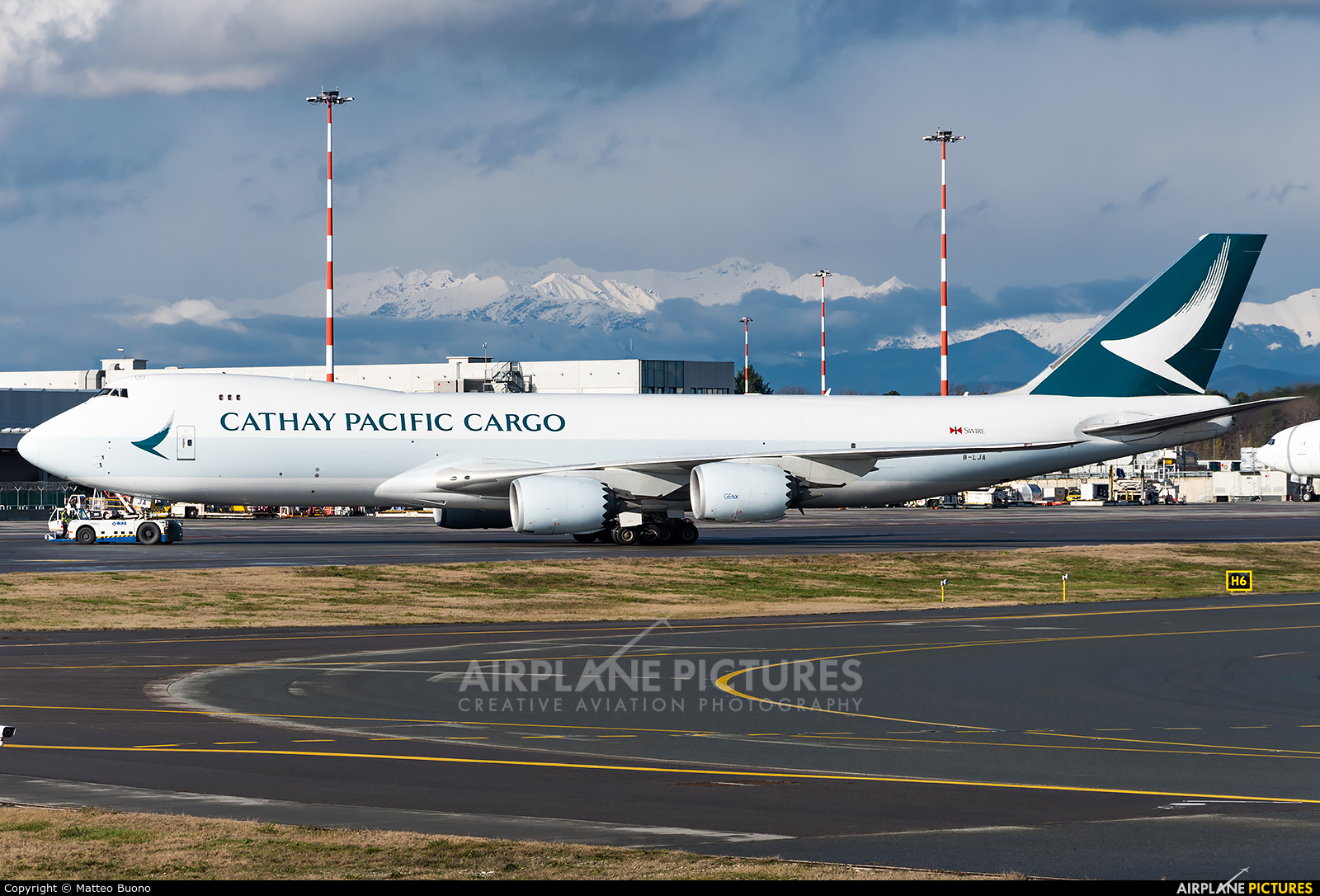 Cathay Pacific Cargo B-LJA aircraft at Milan - Malpensa