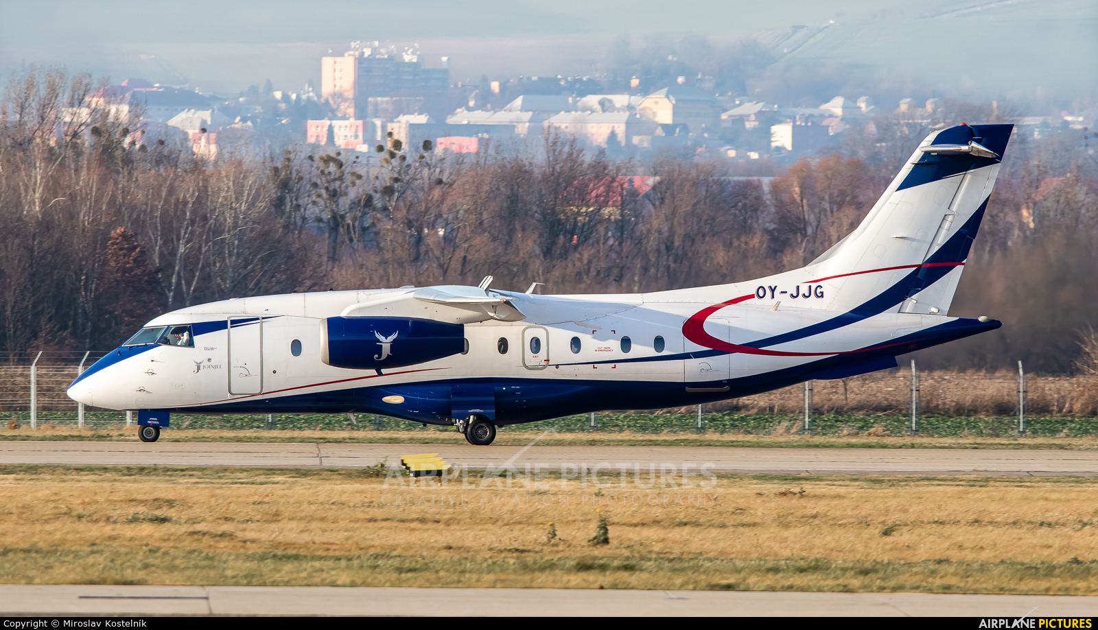 Sun Air OY-JJG aircraft at Ostrava Mošnov