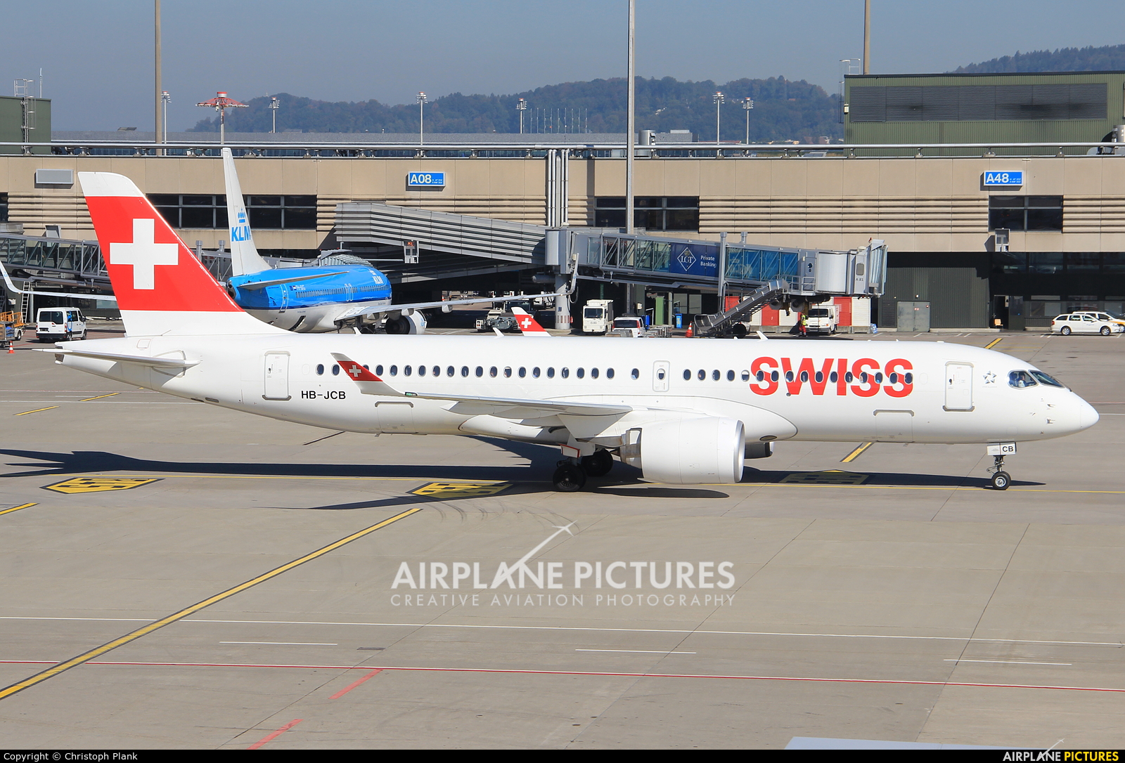 Swiss HB-JCB aircraft at Zurich