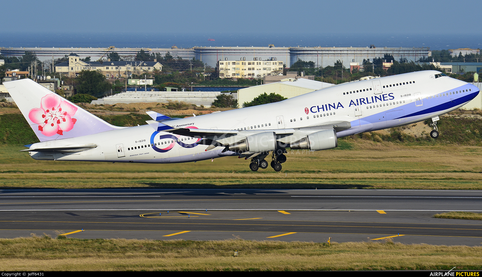 China Airlines B-18210 aircraft at Taipei - Taoyuan Intl