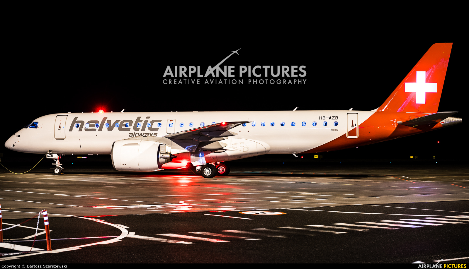 Helvetic Airways HB-AZB aircraft at Wrocław - Copernicus