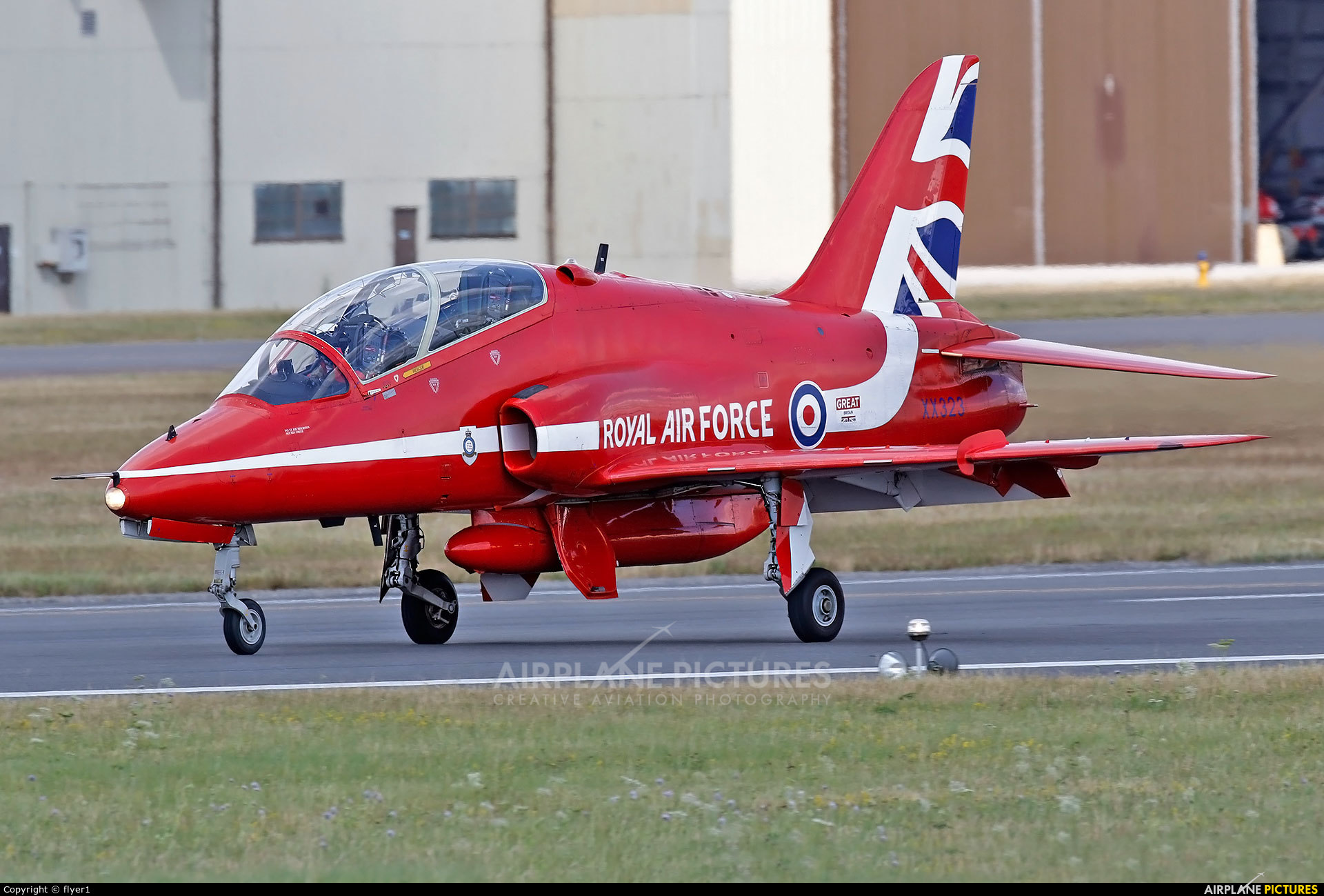 Royal Air Force "Red Arrows" XX323 aircraft at Fairford